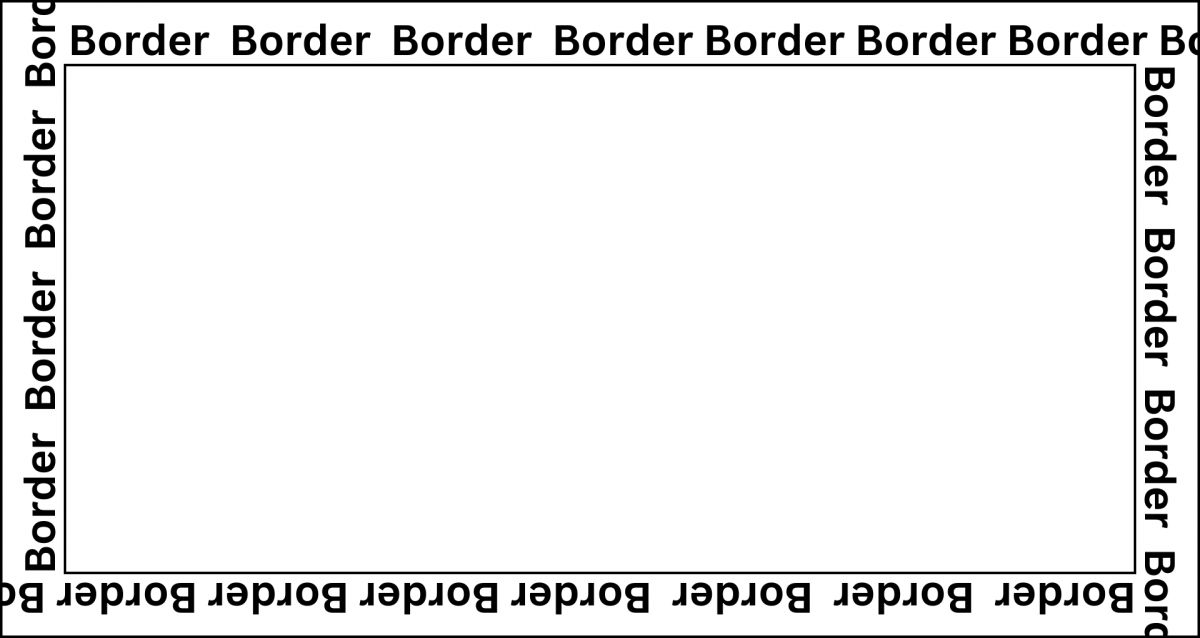 Sample slide showing a border